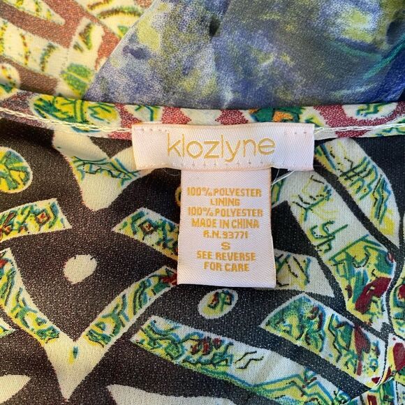 Klozlyne Anthropologie multi-pattern tiered mini dress S - Picture 8 of 9